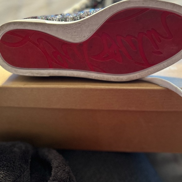 Authentic Luxury sneakers sequins classic. Red bottoms - Picture 5 of 12